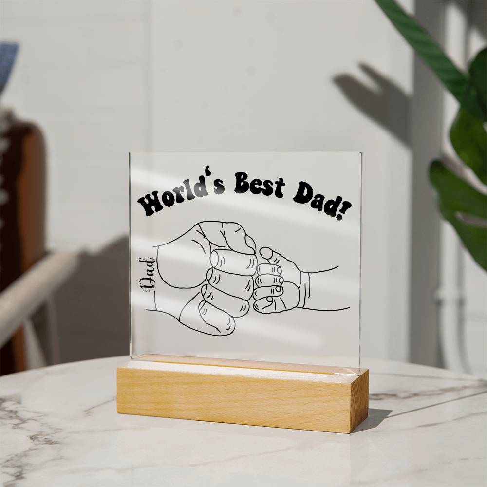 World's Best Dad LED Corded Base Jewelry Giftinum