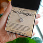 You are Intelligent, strong, brave - To Granddaughter from Nana Necklace 14K White Gold Finish / Two-Toned Jewelry Giftinum