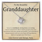 You are Intelligent, strong, brave - To Granddaughter from Nana Necklace 14K White Gold Finish / Two-Toned Jewelry Giftinum
