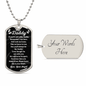 You Are My Daddy From Baby Angel Dog Tag Necklace Military Chain (Silver) / No Jewelry Giftinum