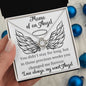 You didn't stay for long - Mama of an Angel Necklace 14K White Gold Finish / Two-Toned Box Jewelry Giftinum