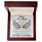You didn't stay for long - Mama of an Angel Necklace 18K Yellow Gold Finish / Luxury Box w/LED Jewelry Giftinum