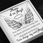 You didn't stay for long - Mama of an Angel Necklace 14K White Gold Finish / Two-Toned Box Jewelry Giftinum