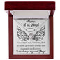 You didn't stay for long - Mama of an Angel Necklace 14K White Gold Finish / Two-Toned Box Jewelry Giftinum