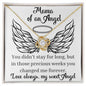 You didn't stay for long - Mama of an Angel Necklace 14K White Gold Finish / Two-Toned Box Jewelry Giftinum