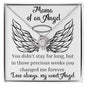 You didn't stay for long - Mama of an Angel Necklace 14K White Gold Finish / Two-Toned Box Jewelry Giftinum