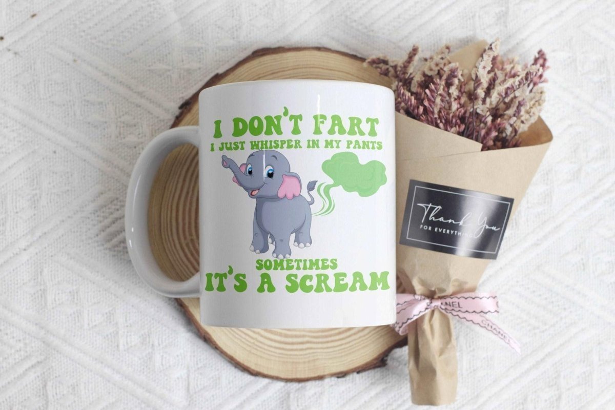 11 oz Elephant Fart Mug Front/Back Giftinum