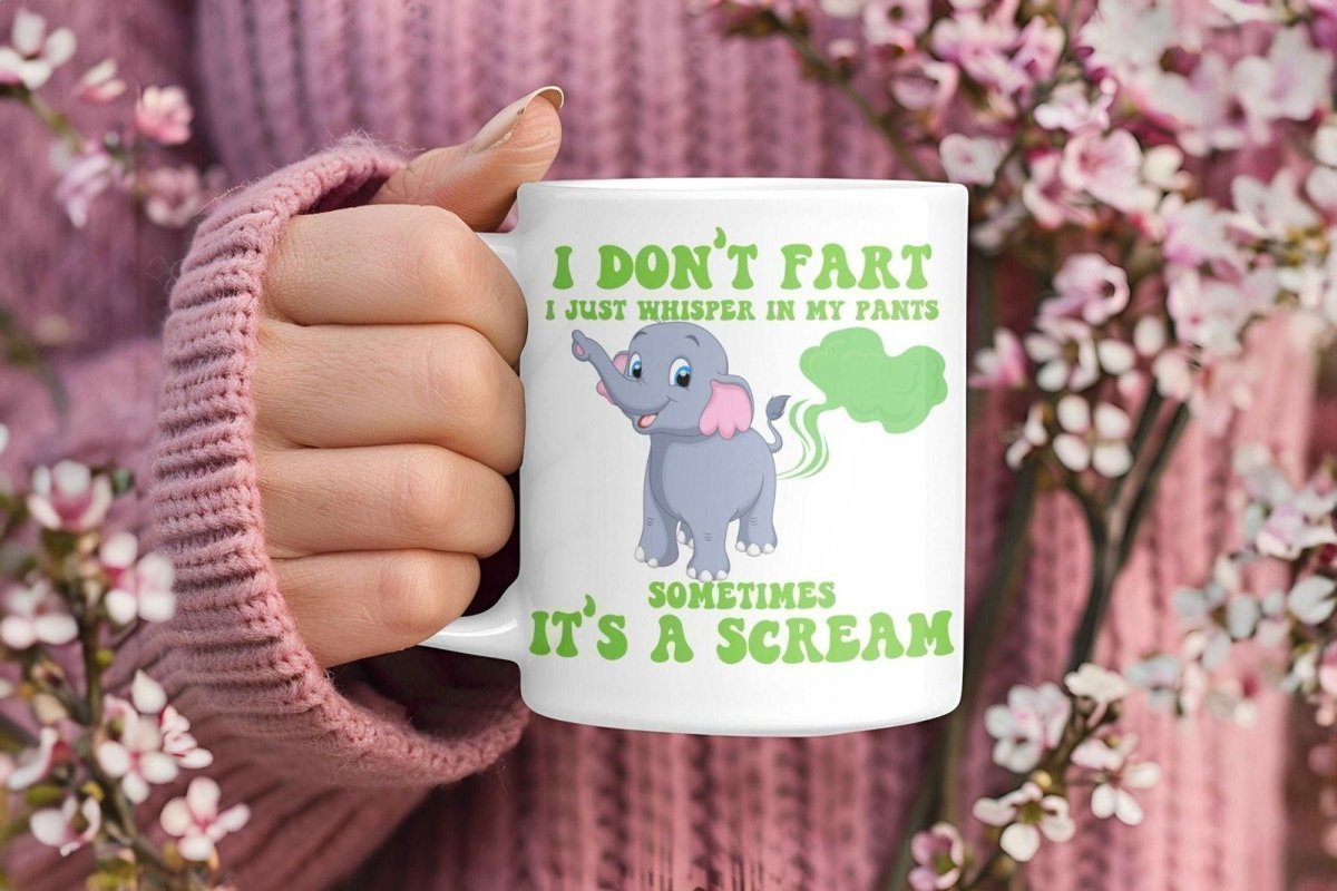 11 oz Elephant Fart Mug Front/Back Giftinum