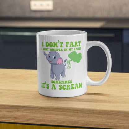 11 oz Elephant Fart Mug Front/Back Giftinum