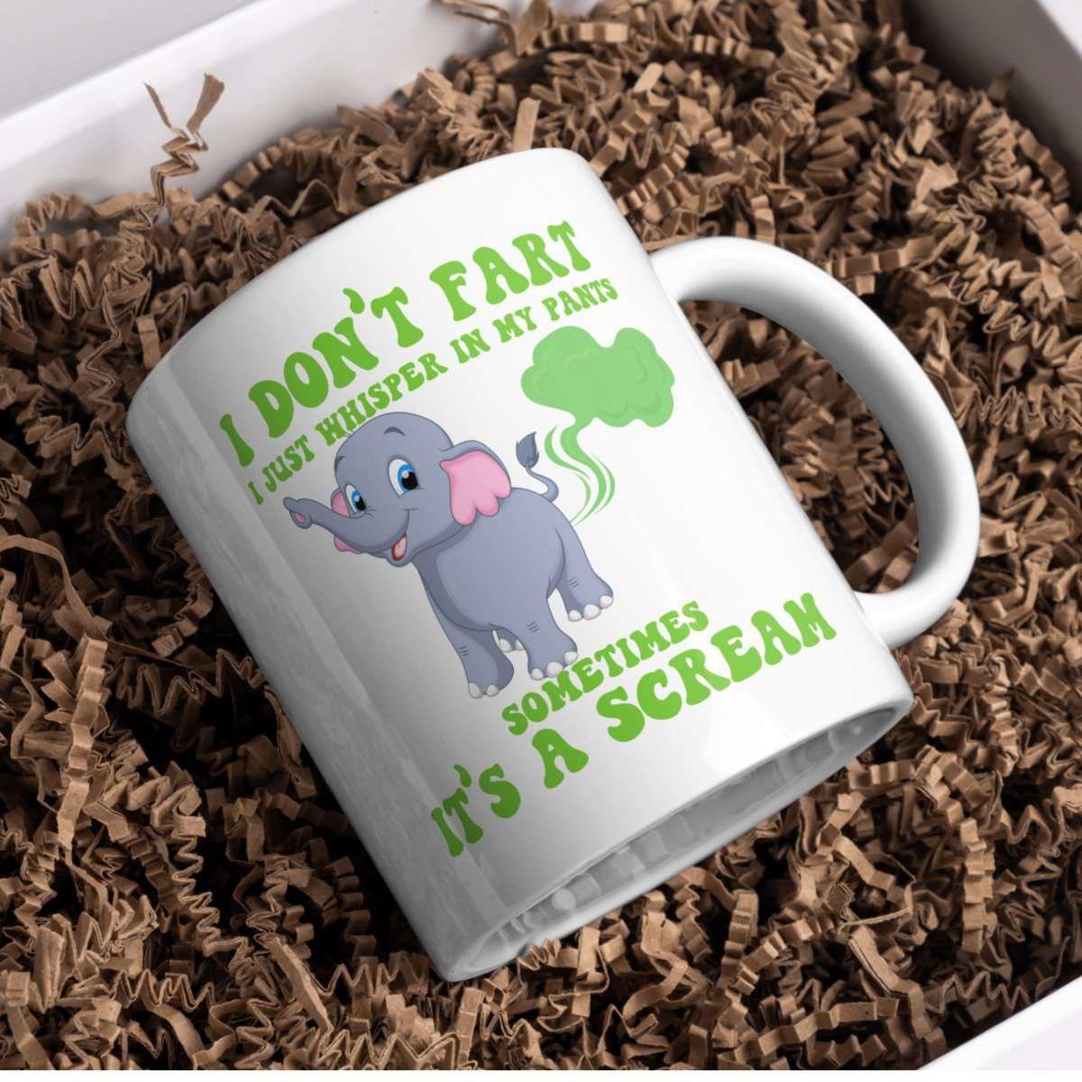 11 oz Elephant Fart Mug Default Title Front/Back Giftinum