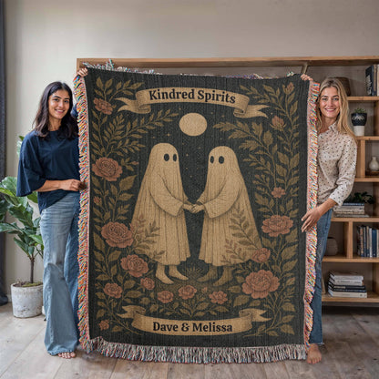Kindred Spirits Personalized Woven Throw — Heirloom Blanket for Couples