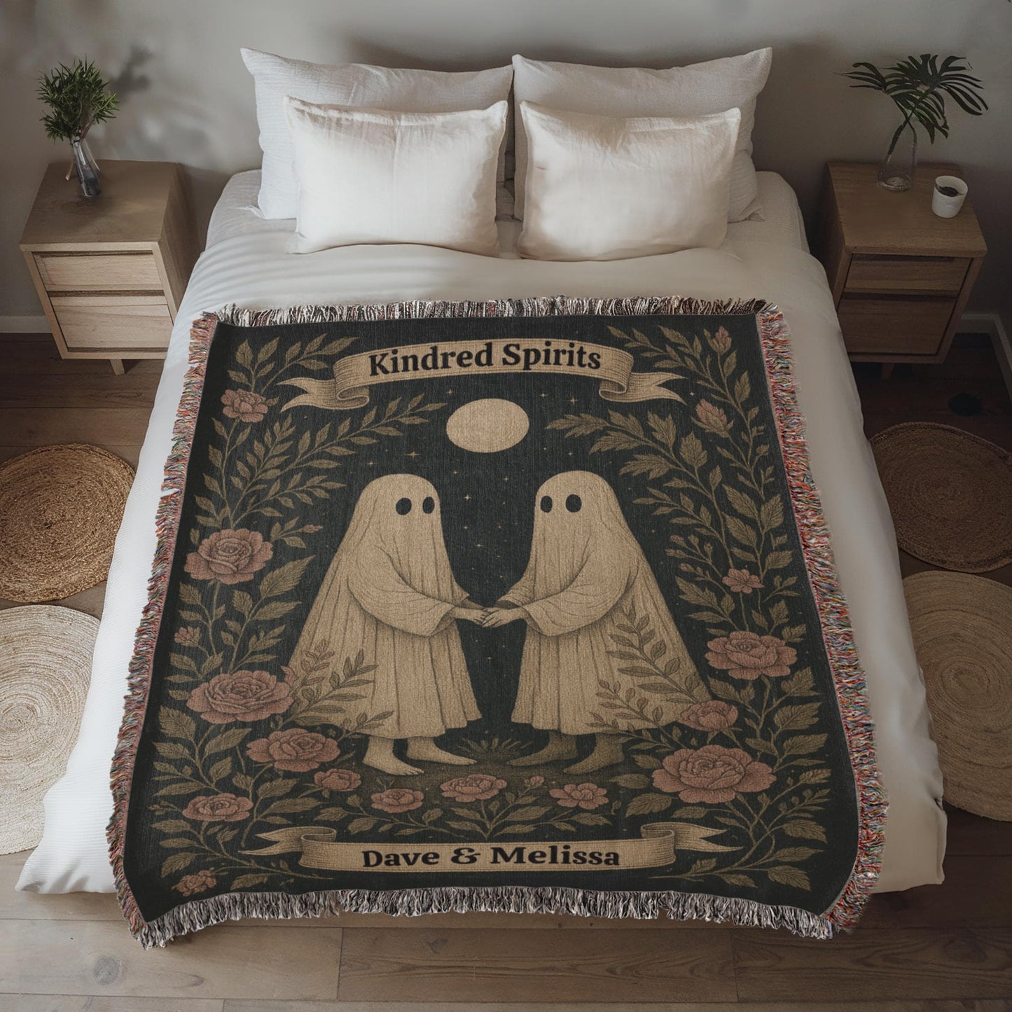 Kindred Spirits Personalized Woven Throw — Heirloom Blanket for Couples