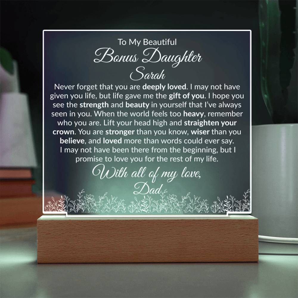 Bonus Daughter Acrylic Plaque - You Are Deeply Loved