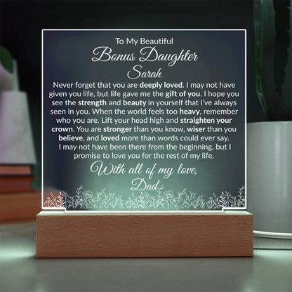 Bonus Daughter Acrylic Plaque - You Are Deeply Loved