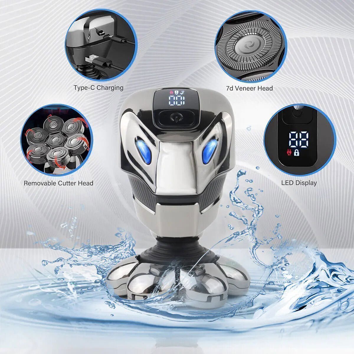 7D Cordless Men’s 5 - In - 1 Electric Shaver Shaver Giftinum