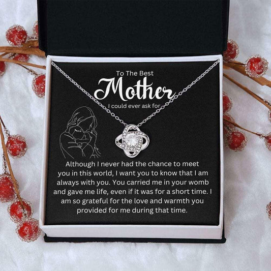 Although I never had the chance - Best Mother Necklace 14K White Gold Finish / Two-Toned Jewelry Giftinum