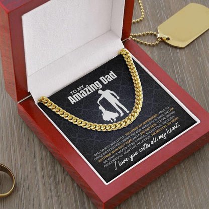 Amazing Dad Cuban Link Chain - you are my hero - Giftinum