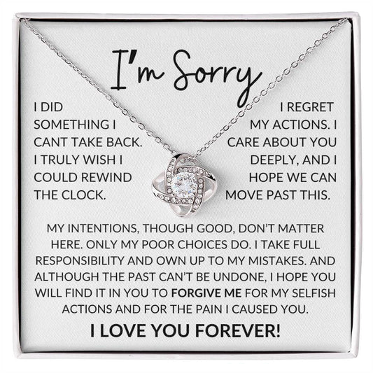 Apology Gift For Her Necklace - I regret my actions - Giftinum