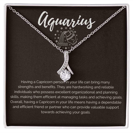 Aquarius Zodiac Birthday Necklace - Giftinum