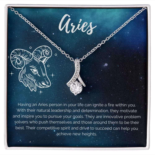 Aries alluring beauty 14K White Gold Finish / Standard Box Jewelry Giftinum