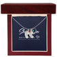 Baby Feet 2 Charms / Polished Stainless Steel / Luxury Box Jewelry Giftinum