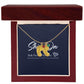 Baby Feet 2 Charms / 18K Yellow Gold Finish / Luxury Box Jewelry Giftinum