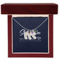 Baby Feet 3 Charms / Polished Stainless Steel / Luxury Box Jewelry Giftinum