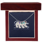 Baby Feet 4 Charms / Polished Stainless Steel / Luxury Box Jewelry Giftinum