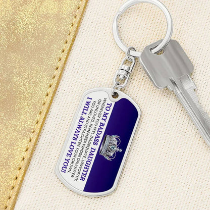 Badass Daughter Keychain - Giftinum