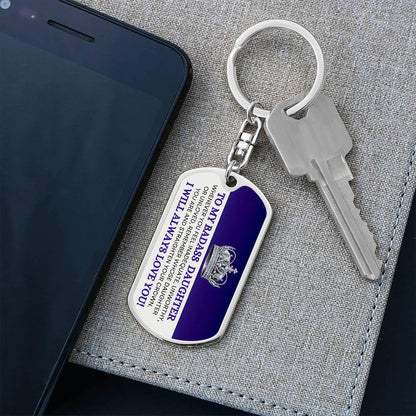 Badass Daughter Keychain - Giftinum