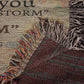 Badass Daughter Love Mom Woven Blanket - Giftinum