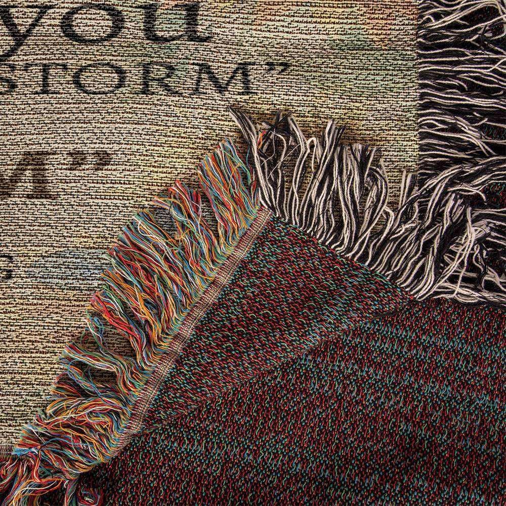 Badass Daughter Love Mom Woven Blanket - Giftinum