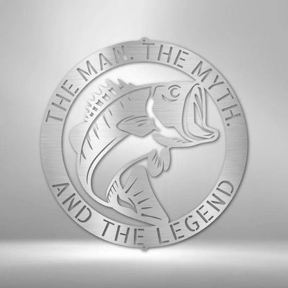 Bass Monogram - Steel Sign - Giftinum