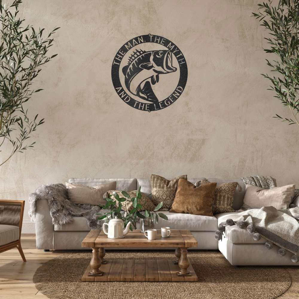 Bass Monogram - Steel Sign - Giftinum