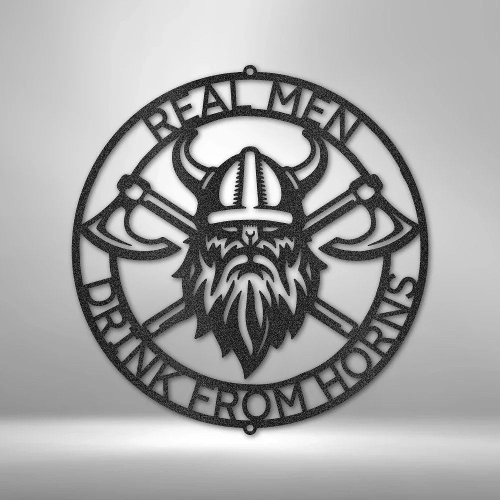 Battle Axe Ring Monogram - Steel Sign - Giftinum
