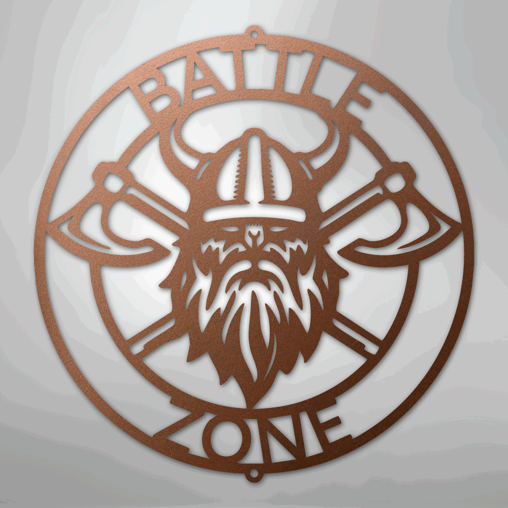 Battle Axe Ring Monogram - Steel Sign - Giftinum