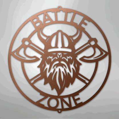 Battle Axe Ring Monogram - Steel Sign - Giftinum