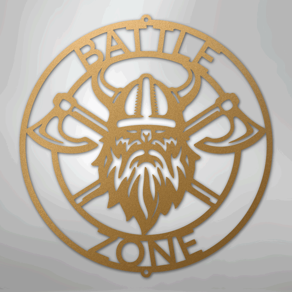 Battle Axe Ring Monogram - Steel Sign - Giftinum