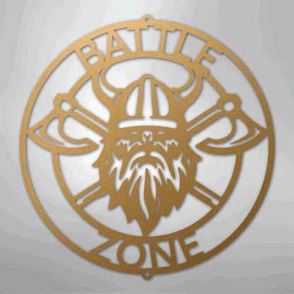 Battle Axe Ring Monogram - Steel Sign - Giftinum