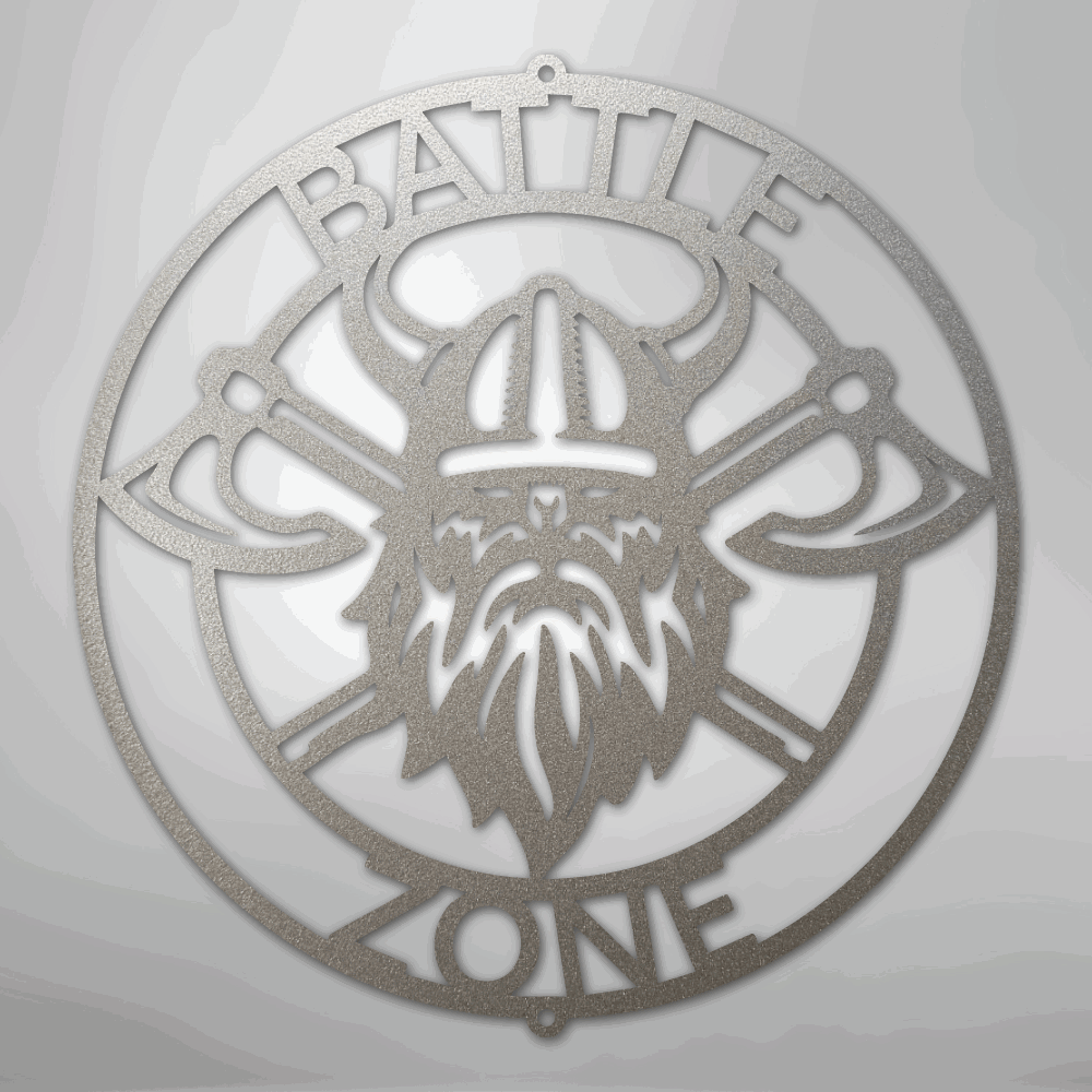 Battle Axe Ring Monogram - Steel Sign - Giftinum