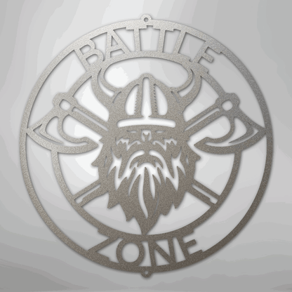 Battle Axe Ring Monogram - Steel Sign - Giftinum