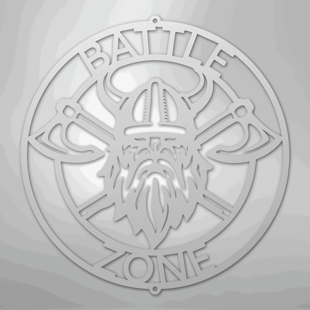 Battle Axe Ring Monogram - Steel Sign - Giftinum