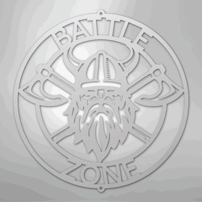 Battle Axe Ring Monogram - Steel Sign - Giftinum