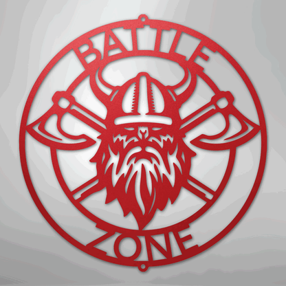 Battle Axe Ring Monogram - Steel Sign - Giftinum