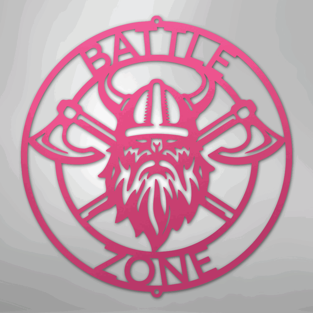 Battle Axe Ring Monogram - Steel Sign - Giftinum