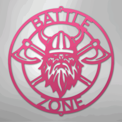 Battle Axe Ring Monogram - Steel Sign - Giftinum