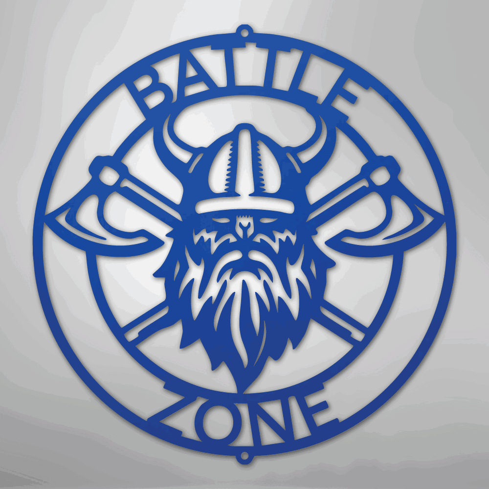 Battle Axe Ring Monogram - Steel Sign - Giftinum