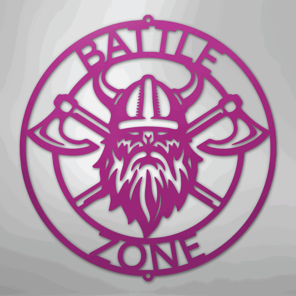 Battle Axe Ring Monogram - Steel Sign - Giftinum
