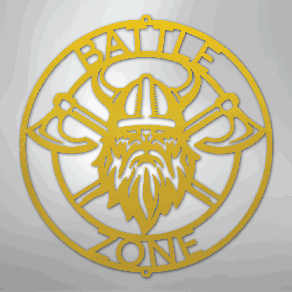 Battle Axe Ring Monogram - Steel Sign - Giftinum