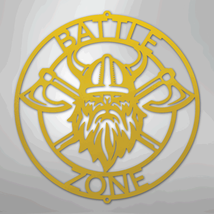 Battle Axe Ring Monogram - Steel Sign - Giftinum